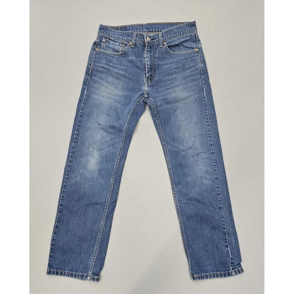 Levi Strauss 505 Red Tag Jeans Men's 32x30 Medium Blue Classic Fit Denim Pants